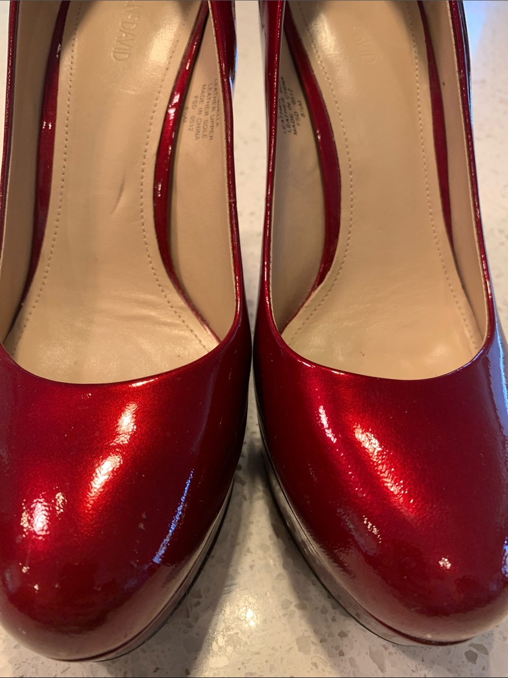 Joan & David Red Patent Leather High Heel Pumps 8 1/2